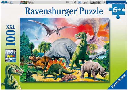 Puzzle Au milieu des dinosaures – 100 pièces