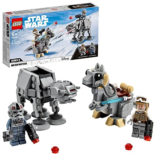 LEGO 75298 Star Wars Microfighters at-at Contre Tauntaun, Jeu de Construction, avec Minifigurines Luke Skywalker et Pilote at-at Marcheur, Enfants 6 Ans