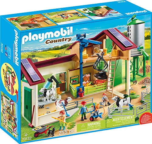 Playmobil - Grande Ferme avec Silo et Animaux - 70132, 46 x 50 x 29 cm