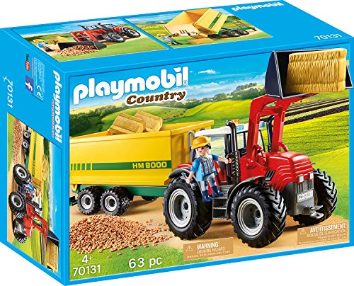 Playmobil - Grand Tracteur avec Remorque - 70131