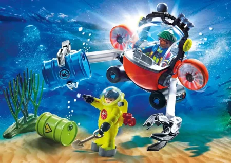 Playmobil Agents de fonds marins avec cloche de plongée – 70142