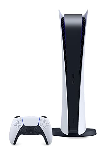 Sony, PlayStation 5 Digital Edition, PS5 avec 1 Manette Sans Fil DualSense, Couleur : Blanche