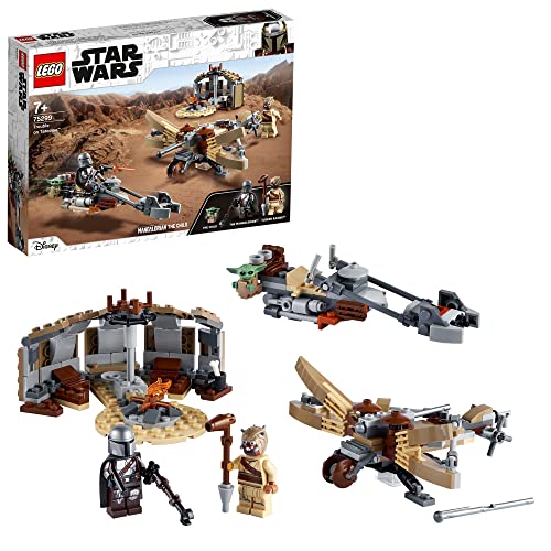 LEGO 75299 Star Wars Conflit à Tatooine, Jouet de Construction, avec la Figurine du Bébé Yoda, l'enfant, Série Le Mandalorien, Saison 2, Enfants 7 Ans